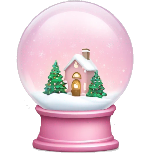 Snowglobe light pink Christmas  emoji