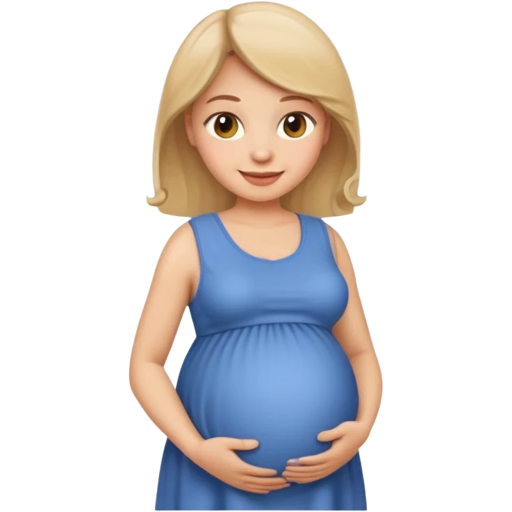 pregnant woman, light skin tone, apple emoji style emoji