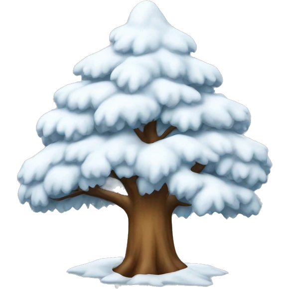 Snowy tree emoji