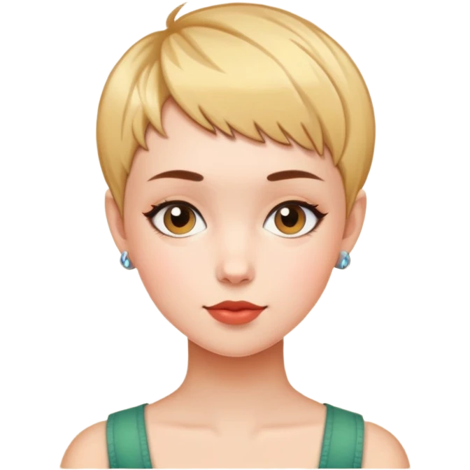A girl with a pixie cut emoji