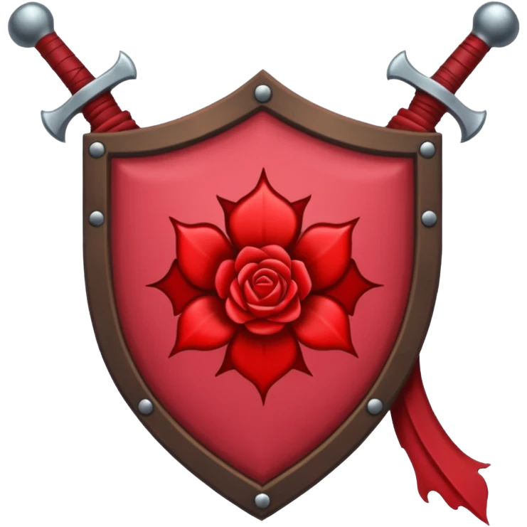 brasão sangrando medieval rosa de sangue vermelha emoji