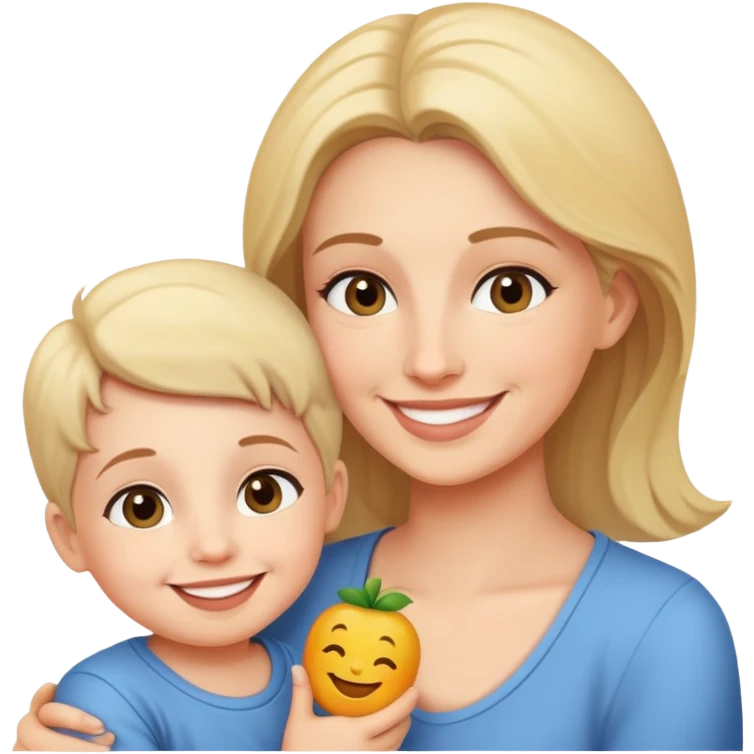 happy moments with mother and child emoji