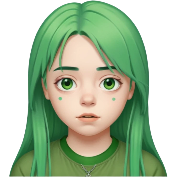 Billie Eilish just head  emoji