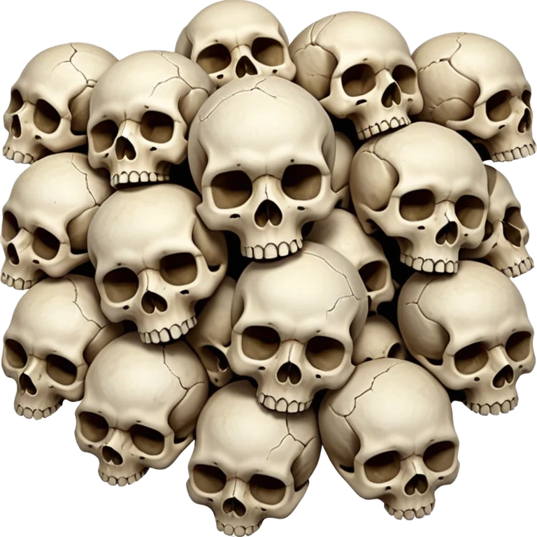 Piles of Skulls, seamless, top down perspective, in the style of gritty realism emoji