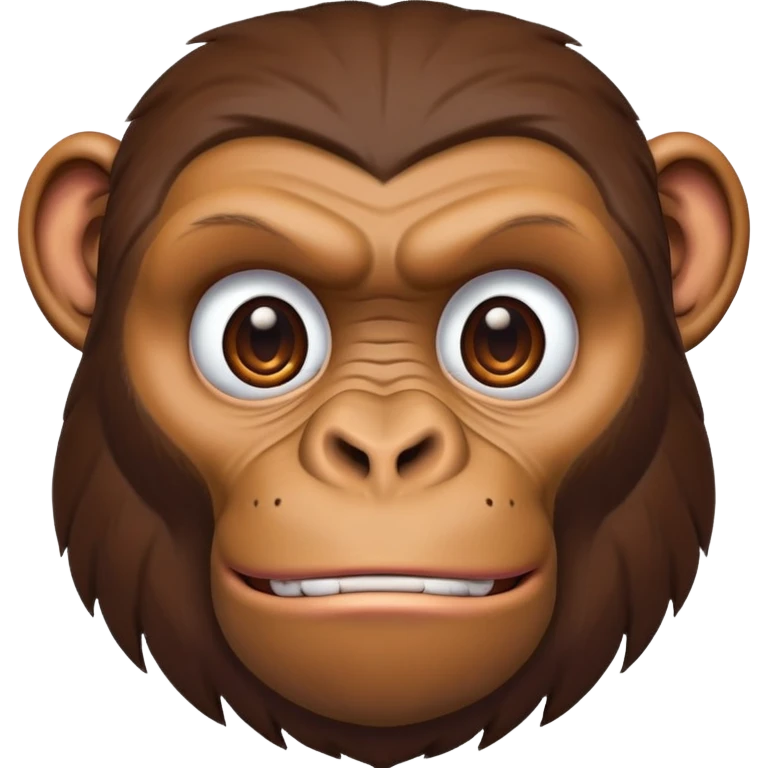 male ape face with masculine features emoji
