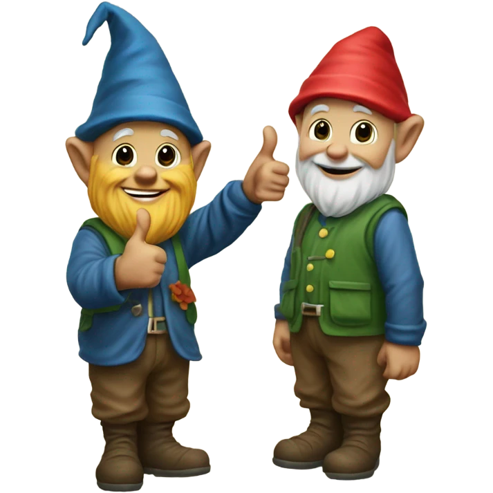 Garden gnome thumbs up emoji