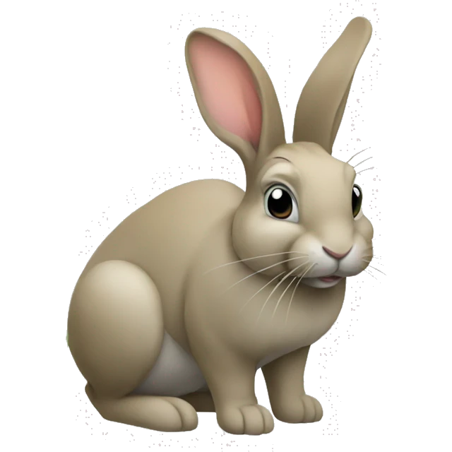 Rabbit eating grass  emoji
