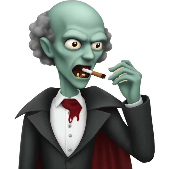 Vampire smoking a blunt  emoji