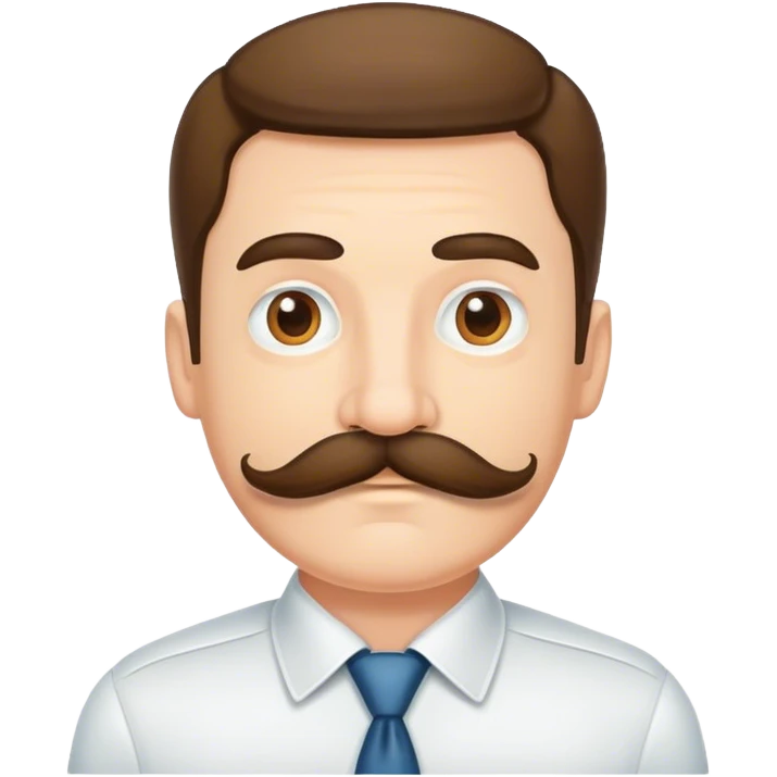 Kkk guy white with mustache  emoji