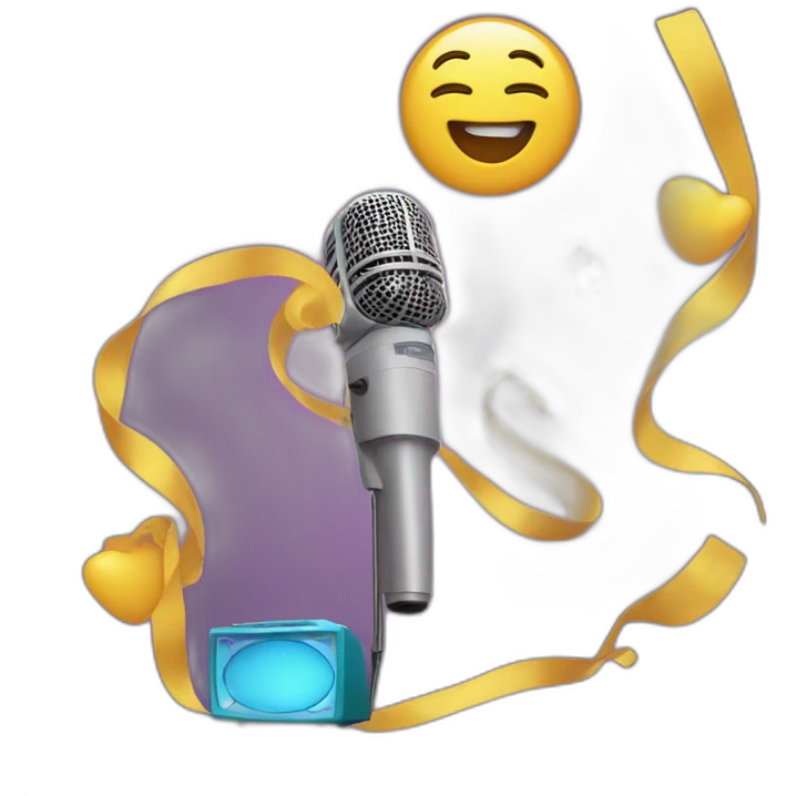karaoke and dance emoji