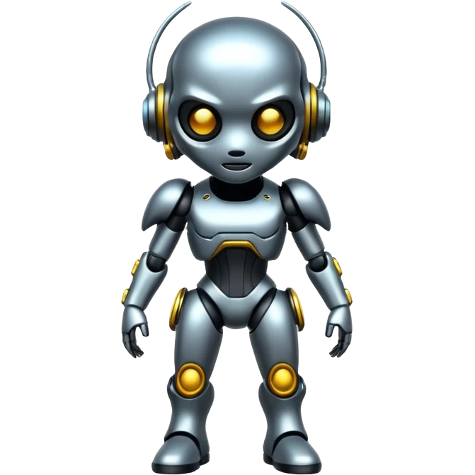 Cyberpunk complex glossy shiny alloy aesthetic-scenery-Fakémon-creature (full body) emoji
