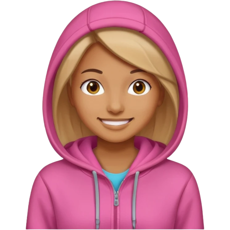 woman in pink hoodies emoji