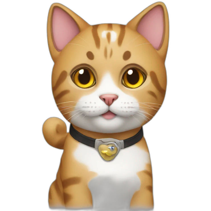Cat with a dog cosplay emoji