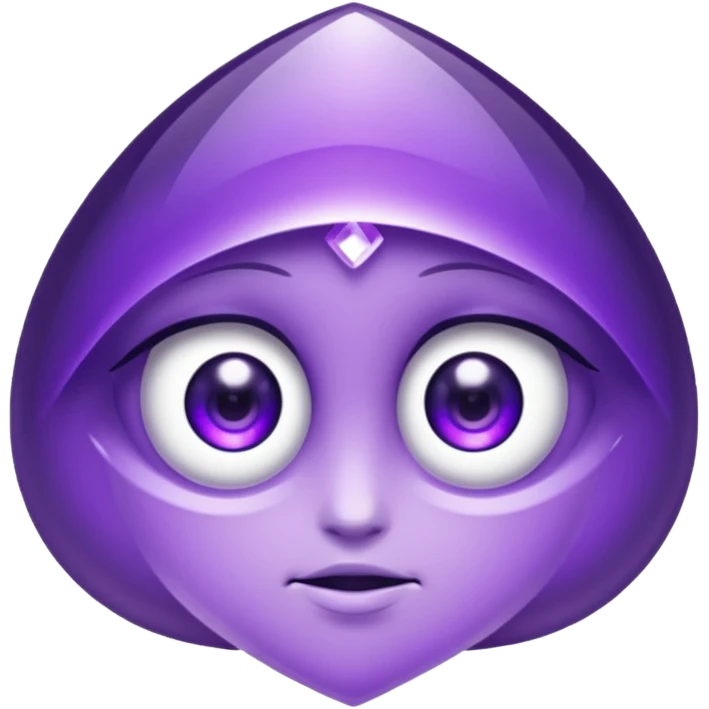 amethytst with eyes emoji