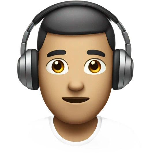 No expression with a headphone emoji