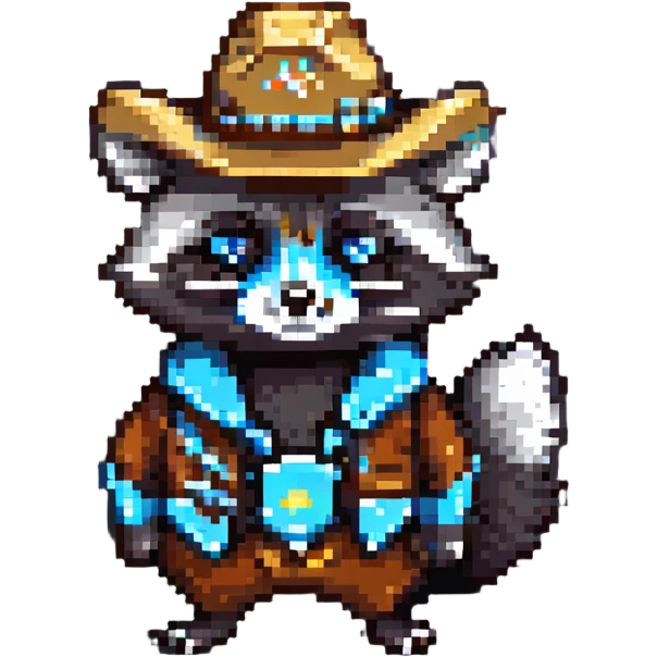 raccoon wearing a cowboy hat emoji