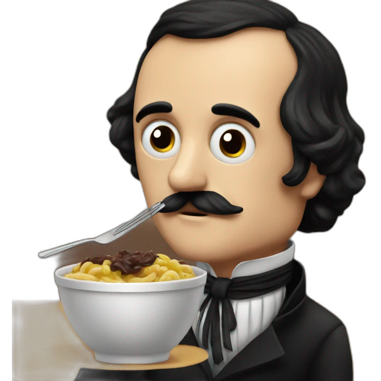 Edgar Alan Poe comiendo emoji