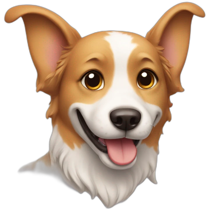 Happy dog with wings emoji