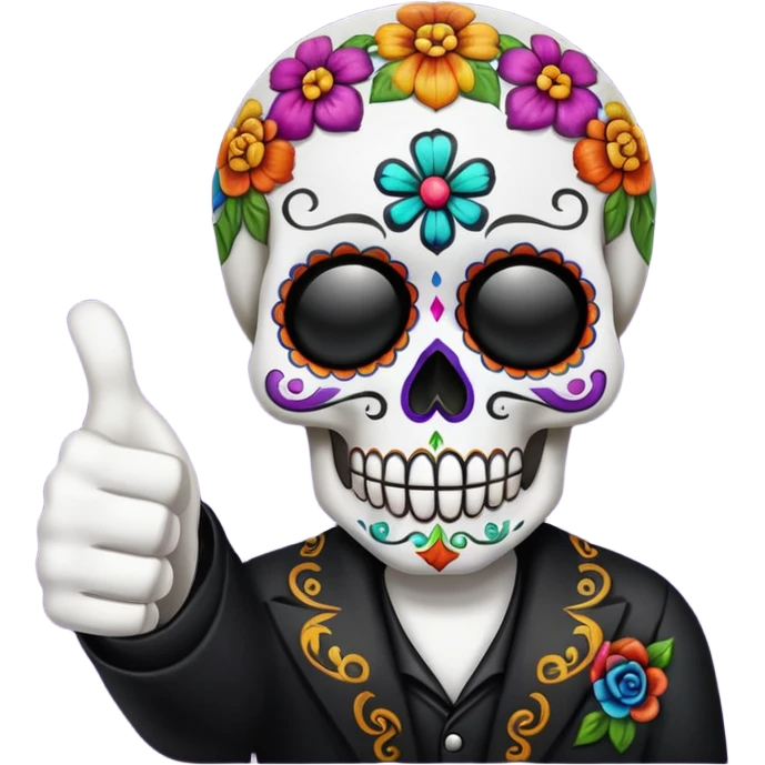 Pulgar arriba día de muertos emoji