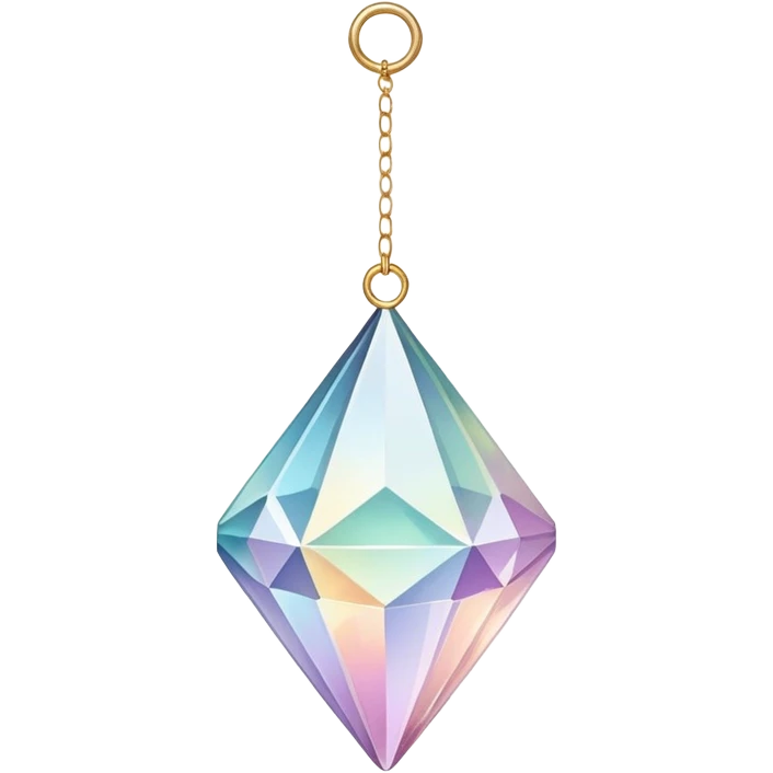 Pastel warm-colored hanging crystal-catcher ornament aesthetic  emoji