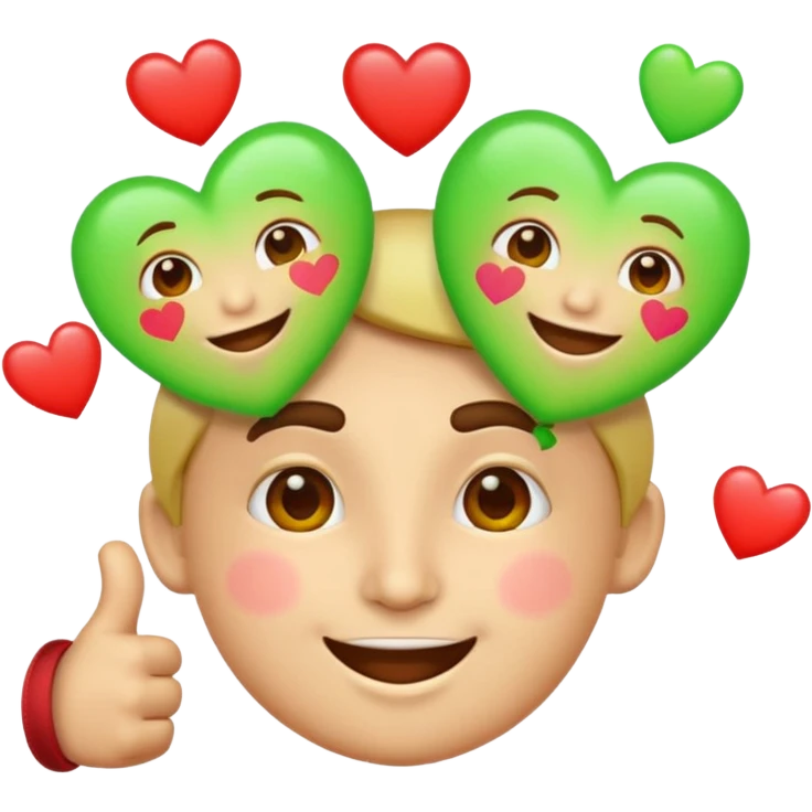small emojis for an alternative Microsoft teams. bright green with a techie vibe. Face expressions, thumbs up, and hearts. Hearts should me the only ones with multiple colors. Not all in one emoji but seperately emoji
