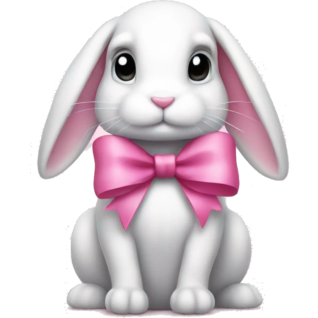 bunny with a pink bow emoji