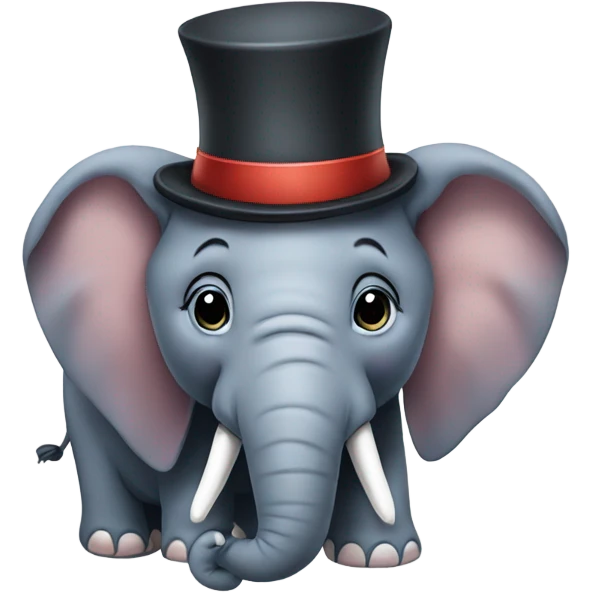 Elephant with hat emoji