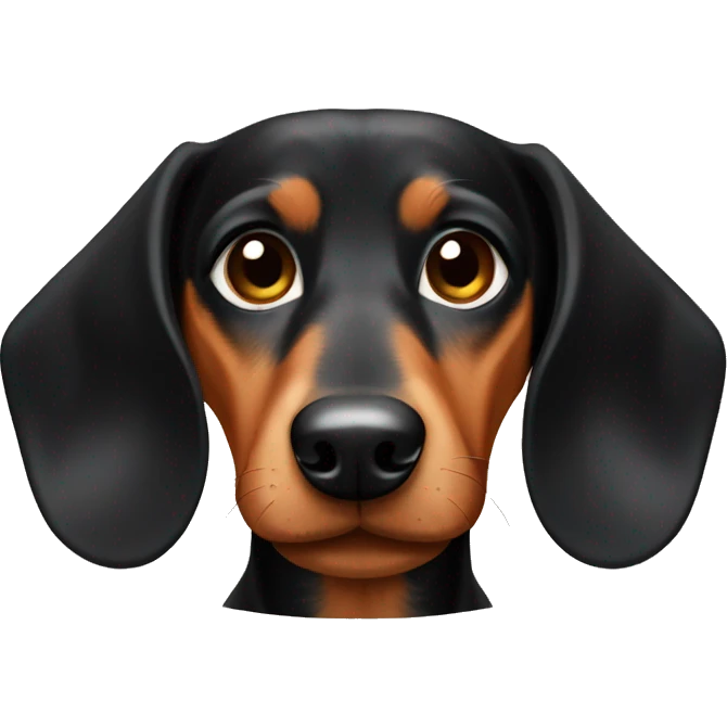 Black and tan dachshund  emoji