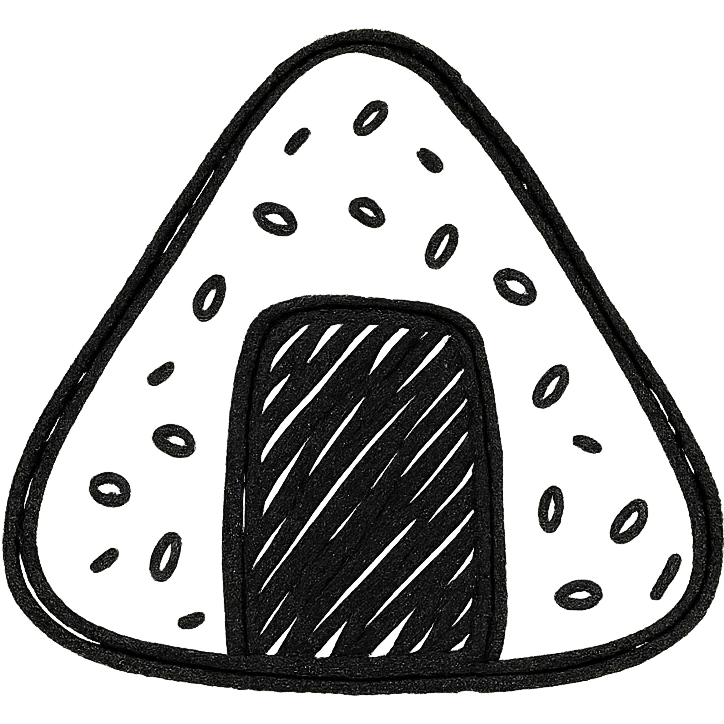 triangular rolled-rice gimbap, minimal style, no background emoji