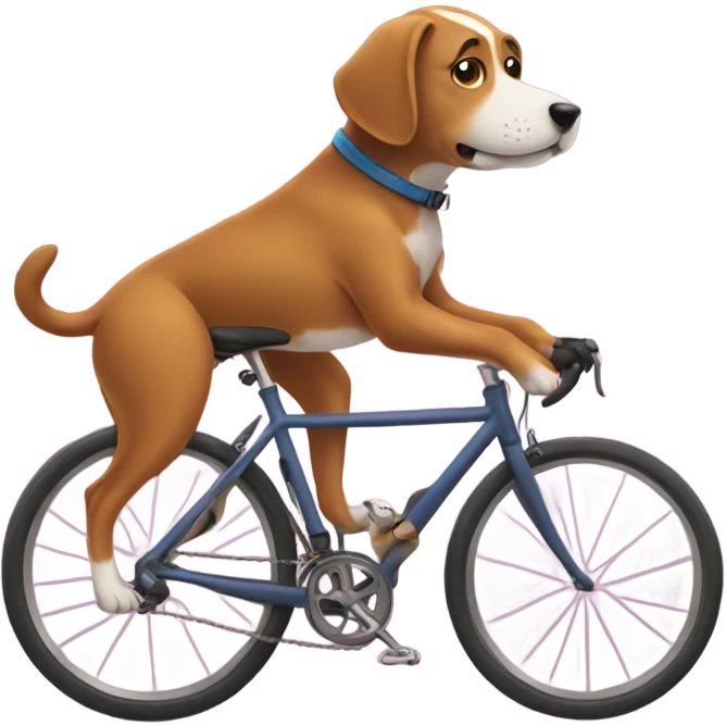 Dog cycling emoji