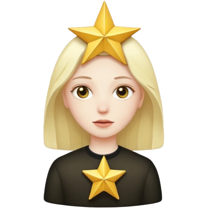 minimalistic Person with star emoji