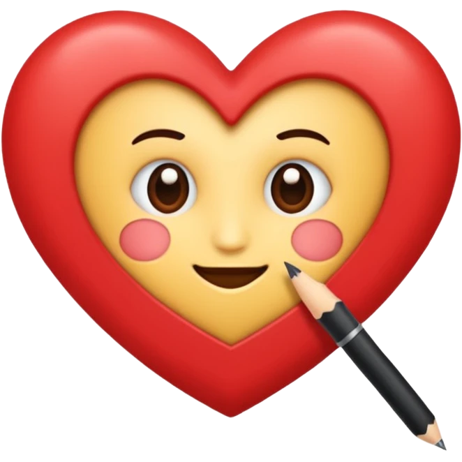 make a heart With Writnig Gulkand emoji