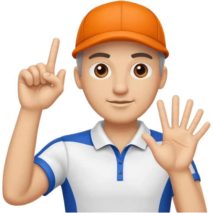 sports coach making T sign emoji