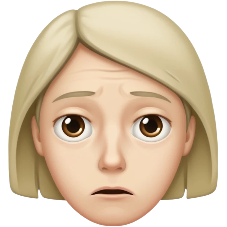 una persona con cara de anchoa preocupado con cara de anchoa emoji