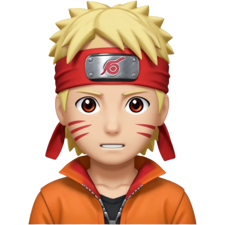Naruto com cabelo vermelho emoji