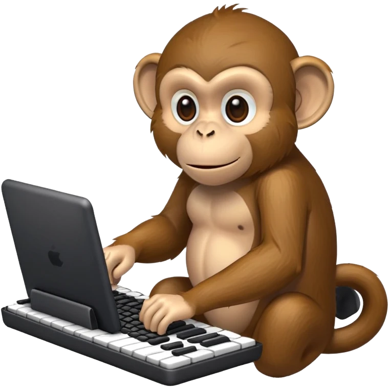 Monkey with keyboard emoji