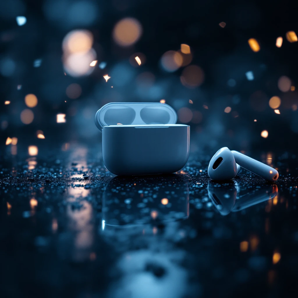 cinematic still of a airpods emoji