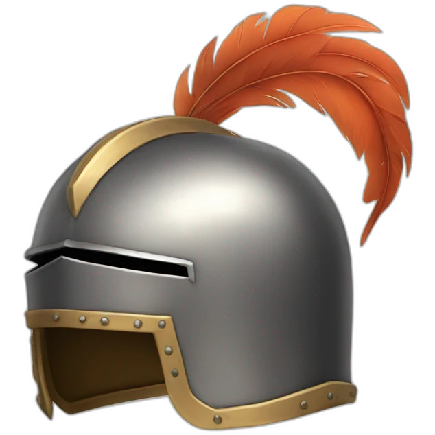 knight helmet with feathers emoji