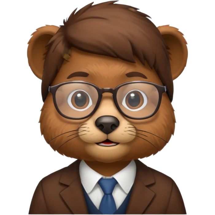 young beaver professor emoji