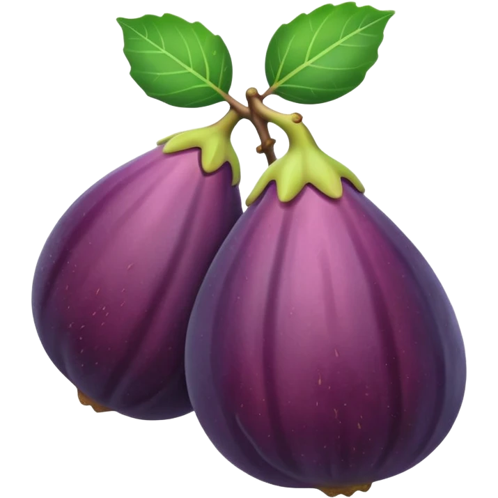 fig fruit emoji with a leaf emoji