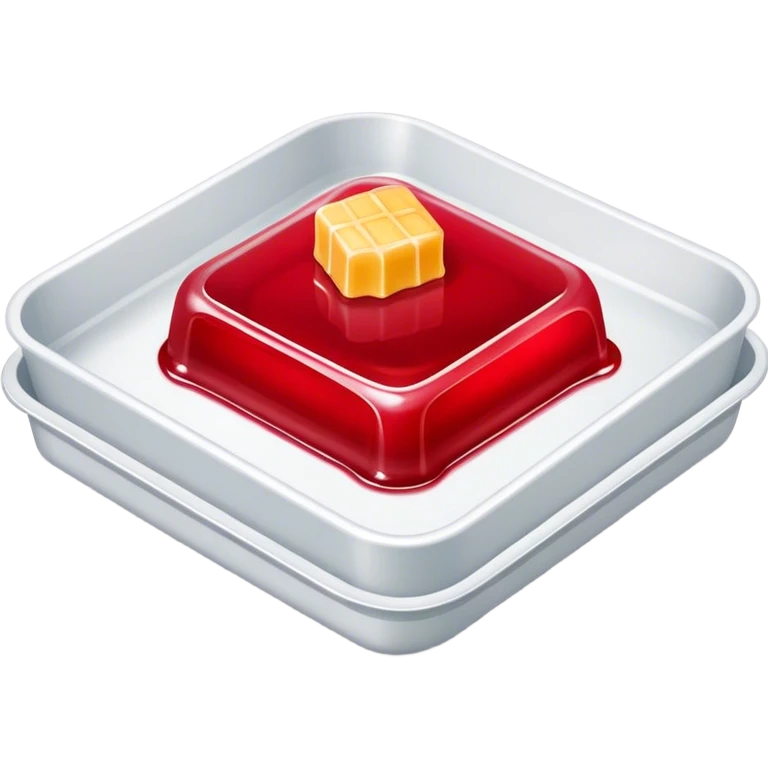 Red Gelatin dessert in a tray emoji
