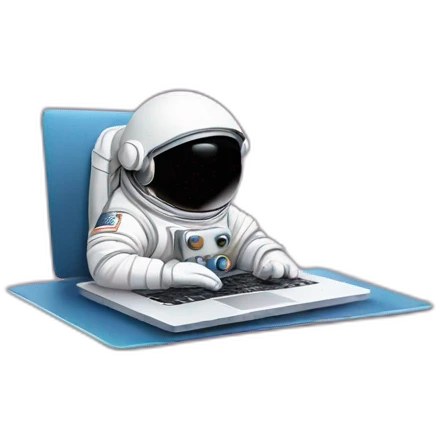 astronaut on laptop emoji