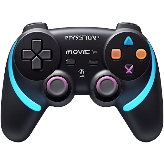 Clash of Clans aesthetic: Cinematic Playful PlayStation Move Controllers Portrait Emoji, rendered in a 3D vector-style similar to standard emojis with minimal shading and bold, simplified shapes. A compact, distinct form with signature details, softly glowing with a cutting-edge console technology charm. Simplified yet unmistakably iconic, highly detailed and consistent, glowing with a soft radiance and high shine. Stylized with a touch of technological advancement and a soft glowing outline, capturing the essence of a beloved gaming relic with a friendly, playful manner! emoji