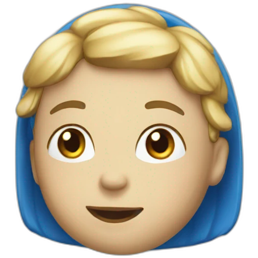Chat bleu emoji