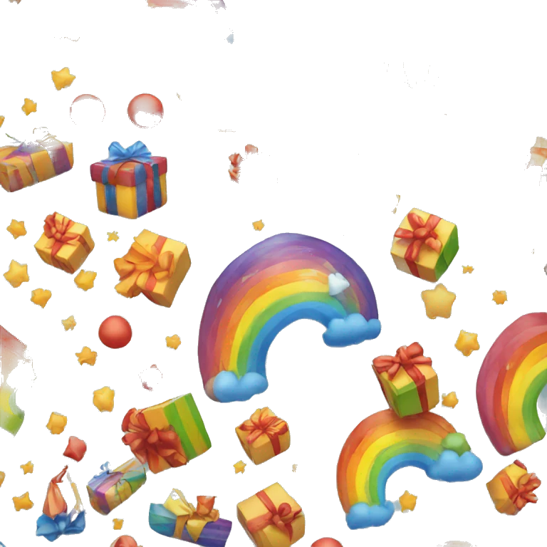 gift rainbow emoji