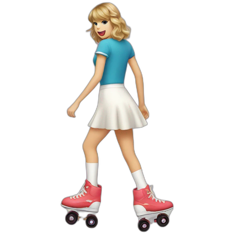 Taylor swift on roller skates emoji
