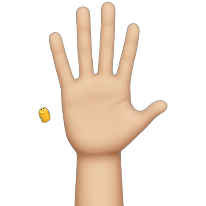 hand around tube emoji