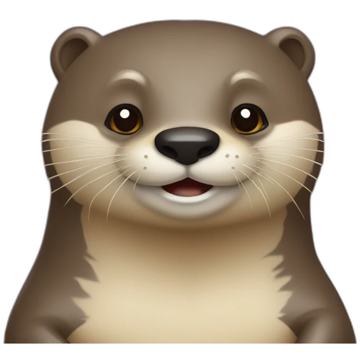 Une loutre sur une tortur emoji
