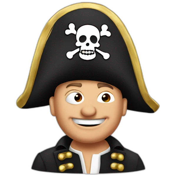 Olaf Scholz as a pirate emoji