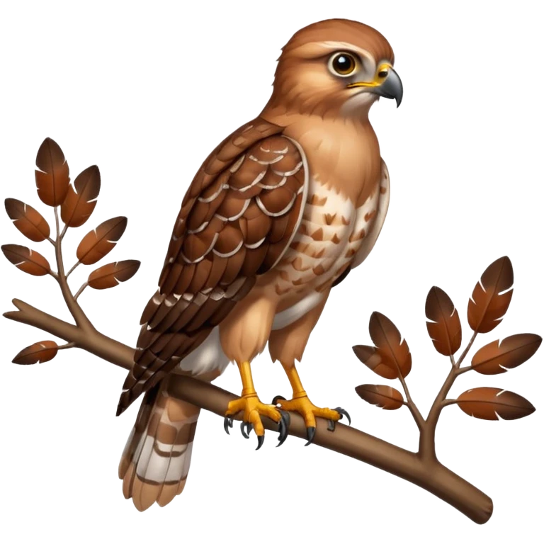 red-shouldered hawk juvenile emoji
